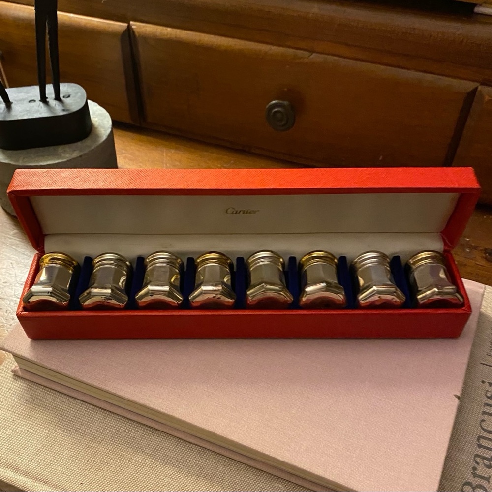 ➕ SOLD ➕ Cartier Sterling Silver Salt Shaker Set